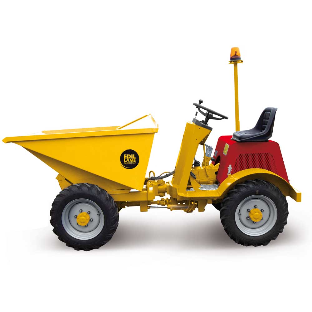Edil Lame Dumper and Mini Dumper . Earthmoving and material transport machinery for construction sites with tipping bucket